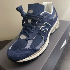 Brand New. Never Worn. Fresh Box. Blue New Balance Custom Sneakers With Round Toe, Custom Blue New Balance Sneakers, Blue Leather New Balance Running Shoes, Cute Online Clothing Stores, New Balance Blue, Sneakers Jordans, Pretty Shoes Sneakers, Shoes Sneakers Jordans, Shoe Wishlist