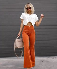 Bell Bottom Trousers, Orange Pants, Bohol, Liberia, Bell Bottom Pants, Flared Pants, Libya, Type Of Pants, Bell Bottom