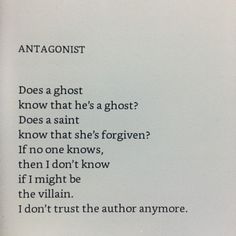 an open book with the words anagonist written in black and white on it