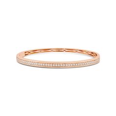 There's power in sparkle. Add this classic bangle to your office ensemble and seal a deal in style. The openable rigid bracelet in yellow gold features a classic diamond pave running along half of the bangle's circumference. This chic piece can easily be paired with almost any of your outfits. Pave Bangle, Classic Bangles, Gorgeous Engagement Ring, Love Bracelet, Diamond Bangle, Love Bracelets, Conflict Free Diamonds, High Quality Jewelry, Diamond Gemstone