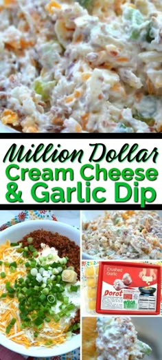 this million dollar cream cheese and garlic dip is the perfect appetizer for any family