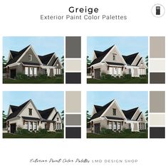 the exterior paint color palettes for this house