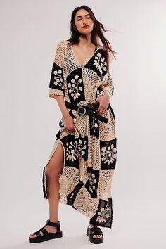 Love Story Crochet Kaftan Crochet Kaftan, Crochet Panels, White Maxi Dress Boho, Our Love Story, Crochet Stitches Free, Maxi Kaftan, Crochet Maxi, Crochet Skirt, Hippie Outfits