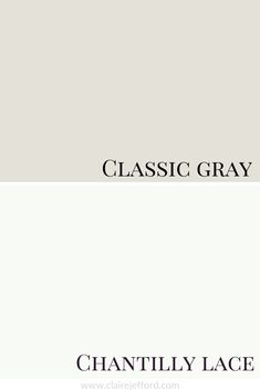 two different shades of gray and white with the words classic gray in black on them