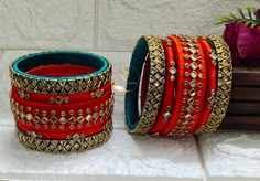 For enquiry whatsap to 6301444133 Watch videos in YouTube : Lush queens For enquiry whatsap to 6301444133 Watch videos in YouTube : Lush queens Link below👇 Wedding Bangles, Designer Bangles, Embroidery Patterns Flowers, Bangle Design, Bangles Diy