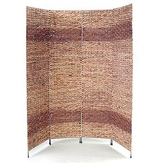 a room divider made out of woven material