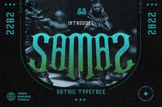 Download Samaz font for iOS, Android, macOS, or Windows for free, or you can buy the full version with a commercial license here. Samaz is a gothic-style, vintage blackletter font. This exquisite font is perfect for books, magazines, social media posts, invitations, etc. Add this typeface to your... Discover fonts that speak your brand – visit now to unlock creativity! #Graphic_Design_Letters #Blackletter_Font