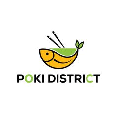 Name to incorporate in the logo: POKI DISTRICT Description of the organization and its target audience: It’s a restaurant healthy sushi salad. I want to incorporate a fish into a bowl in my logo. #businesslogo#customlogo#customlogodesign#logodesign#webdesign#graphicdesign#illustratedlogo#logorepair#logodesignservice Sushi Salad, Healthy Sushi, Bowl Logo, Curry Bowl, Fish Logo, Sushi Restaurants, Web Graphic Design, Logo Restaurant, Target Audience