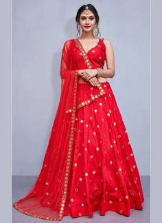 Buy Red Embroidered Umbrella Lehenga Party Wear, Embroidered , Sequins , Tikki Work, umbrella lehenga Online Shopping | GHMKNSBML1405 भारतीय दुल्हन संबंधी, डिजाइनर कपड़े, Lehenga Choli Designs, Raw Silk Lehenga, Indian Lehenga Choli, New Blouse Designs, Lehenga Blouse