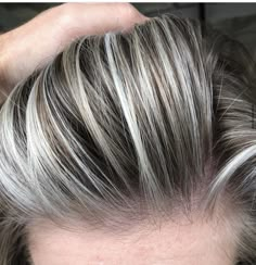 Grey Blonde Blending Highlights, Light Brown Hair With Silver Highlights Platinum Blonde, Grey Hair Blending Highlights, Foils For Grey Hair, Grow Out Gray Hair, Icy Blonde Highlights On Dark Hair, Grey Blending Highlights Blondes, Brown Hair With Silver Highlights, Blonde Highlights On Dark Hair