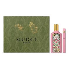 Gucci Flora Gorgeous Gardenia Eau de Parfum Holiday Gift Set 3.3 Oz and 0.33 Oz Free Shipping!!! Celebrate the holiday season with this Gucci Flora Gorgeous Gardenia Eau de Parfum Gift Set for Her, featuring a joyful rich white floral fragrance. This perfume gift set contains Gucci Flora Gorgeous Gardenia Eau de Parfum (3.4oz) and Gucci Flora Gorgeous Gardenia Eau de Parfum Pen Spray (0.34oz). Fragrance Family Floral Key Notes Top - pear blossom Middle - white gardenia, jasmine Base - brown sugar patchouli Includes Gucci Flora Gorgeous Gardenia Pen Spray (0.34oz) Gucci Flora Gorgeous Gardenia Eau de Parfum (3.4oz) Ingredients Alcohol , Parfum (Fragrance) , Aqua (Water) , Ethylhexyl Methoxycinnamate , Diethylamino Hydroxybenzoyl Hexyl Benzoate , Caprylic/Capric Triglyceride , Bht , Butylphe Flora Perfume, Gucci Flora Perfume, Gucci Flora Gorgeous Gardenia, Gucci Fragrance, Flora Gucci, Gucci Perfume, Flora Pattern, Gucci Flora, Perfume Floral