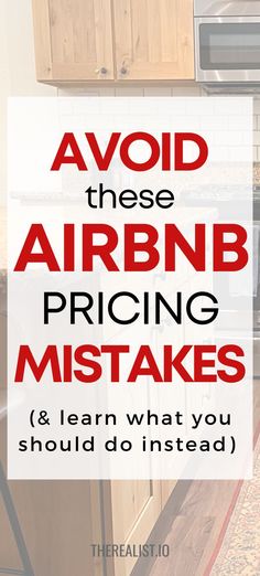 the words avoid these airbn pricing and learn what you should do instead