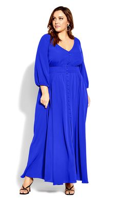 Desire Maxi Dress - cobalt Curl Your Hair, Dresses Date Night, Plus Size Formal Dresses, Plus Size Maxi, Date Night Dresses, Maxi Dress Blue, Fit N Flare Dress, Chic Woman, City Chic