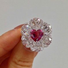 World Record, Red Diamond, Heart Shaped Diamond, Fabulous Jewelry, I Love Jewelry, Gorgeous Jewelry, High Jewelry, Heart Jewelry