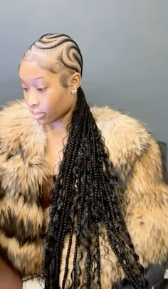 Braided Hairstyles For Black Women Cornrows, Feed In Braids Hairstyles, Braided Cornrow Hairstyles, Cute Braided Hairstyles, Braided Hairstyles For Teens, Cute Box Braids Hairstyles, Quick Braided Hairstyles, Hair Idea, Hair Techniques