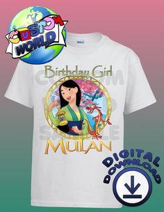 Mulan Birthday, Diy Birthday Shirt, Frozen Birthday Shirt, Dory Birthday, Custom Birthday Shirts, Pony Birthday, Shirt Diy, Frozen Birthday, Letter Paper