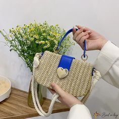 Bird in Bag - Bag female new fashion simple straw women's bag women's single shoulder bag bag casual cross bag Trendy Straw Crossbody Shoulder Bag, Straw Satchel Shoulder Bag For Spring, Spring Straw Satchel Shoulder Bag, Street Trends, Cross Bag, Bird In Bag, Bag Bag, Bag Women, Casual Bags