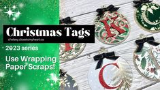 christmas tags for use with paper scraps