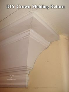 the crown molding return is in place on the ceiling