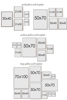 the size and width of different sizes of boxes