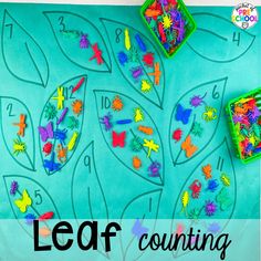 the leaf counting game is an easy and fun way to practice counting