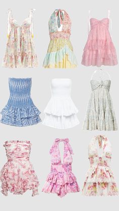 #myfirstshuffle Dresses Blue Aesthetic, Preppy Wedding Guest Outfit, Shuffle Boards, Cute Dance Dresses, Cute Pyjama, Cute Mini Dresses, Colorful Summer Dresses, Holiday Outfits Summer, Tropical Outfit