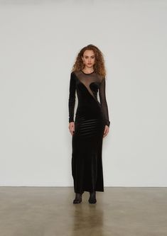 Delfi Collective - Item Sleeved Velvet Dress, Velvet Sleeve, Mesh Sleeves, Velvet Dress, Guest Dresses, The Details, Wedding Guest Dress, Wedding Guest, Long Dress