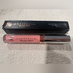 Anastasia Beverly Hills Liquid Lipstick Pure Hollywood 3.2g/0.11oz. Unused, In Original Box (Ripped) Anastasia Beverly Hills Lipstick, Pink Liquid Lipstick, Anastasia Beverly Hills Liquid Lipstick, Mauve Lips, Anastasia Beverly Hills Makeup, Velvet Lipstick, Satin Lipstick, Matte Lipstick, Makeup Lipstick