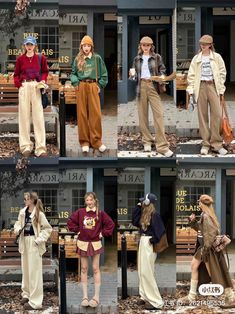 Fan Meeting Outfits, Colourful Autumn Outfits, Korea Fall Outfit, Easy Autumn Outfits, Autumn Outfits In Korea, Korean Autumn Outfit, Casual Chic Aesthetic, Korea Dress, Interesting Outfits