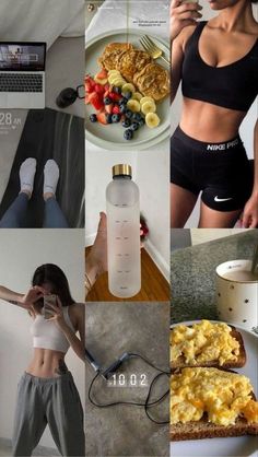 a collage of photos with different foods and drinks