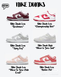 Nike Shoes With Names, Back To School Shoes Dunks, Beginner Sneaker Collection, Sneakers Names, Nike Shoes Names, Revenge Fits, Jordan Shoes List, Crocs Fashion