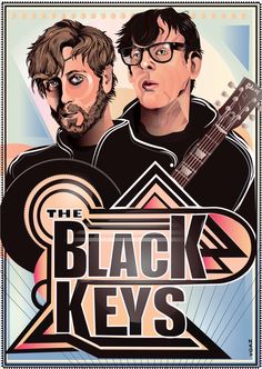 the black keys poster with two men holding guitars