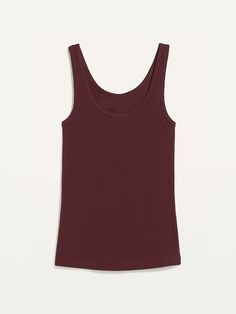 Rib-Knit First Layer Tank Top | Old Navy Everyday Crew Neck Seamless Tank Top, Fall Crew Neck Tank Top For Everyday, Basic Sleeveless Tops For Fall, Everyday Fall Scoop Neck Tank Top, Casual Seamless Everyday Vest, Fall Cotton Tank Top With Scoop Neck, Fall Cotton Scoop Neck Tank Top, Casual Scoop Neck Vest For Layering, Casual Stretch Vest With Scoop Neck