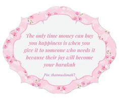 the only time money can buy you happiness is when you give it to someone who needs it because their joy will become your handshaki