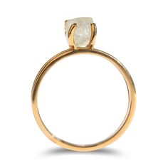 The Ezaria ring is created from two hammered gold bands that are joined together at the base of the ring, separated until they reach the top of the ring where they are again held together by a rough diamond that bridges one side to the other. This particular ring style complements oblong or octahedral diamonds best as they can reach from one side of the bands to the other, and suspend nicely between the two sides. There are two options you can choose from that affect the look - one is having a h Raw Diamond Engagement Rings, Large Stone, Engagement Rings Platinum, Hammered Gold, Raw Diamond, Ring Style, Rough Diamond, Gold Platinum, Diamond Engagement Ring