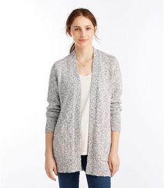 Women's Cotton Ragg Sweater, Open Cardigan Cable Cardigan, Open Cardigan Sweater, Women's Sweaters, Style Cardigan, Modern Outfits, Open Cardigan, L L Bean, Cardigans For Women, Amazing Women