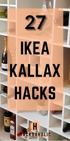 There are so many great Ikea Kallax hacks out there but which are the best? We've brought together the very best Ikea Kallax hacks for you in one place. You can create so many gorgeous and practical pieces of furniture with an Ikea Kallax. Black Kallax Ikea, Storage Ideas For Small Rooms, Storage Aesthetic, Diy Storage Ideas, Living Room Hacks, Ikea Organization Hacks, Bathroom Organization Hacks, Black And White Bedroom