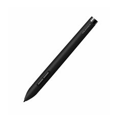 a black pen is sitting on a white surface