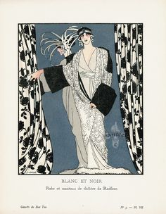 an illustration of a woman standing in front of curtains