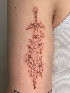 zelda swird tattoo Light Dragon Tattoo Zelda, Legend Of Zelda Dragon Tattoo, Legend Of Zelda Botw Tattoo, Loz Tattoo Ideas, Zelda Tatoos Ideas, Zelda Inspired Tattoo, Legends Of Zelda Tattoo, Master Swordsman Zelda Tattoo