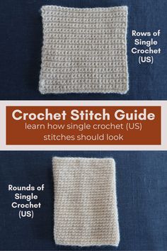 crochet stitch guide for beginners to learn how to use the stitches in this project