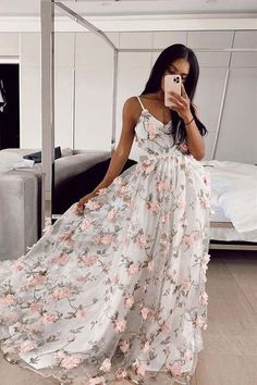 White v neck tulle lace applique long prom dress white evening dress,PD22889 on Storenvy Prom Dresses Floral, Dress Sweet 16, White Evening Dress, Evening Dresses Cocktail, A Line Prom Dresses, Sweet 16 Dresses, Vestidos Prom, Dresses Floral, Dresses To Wear To A Wedding