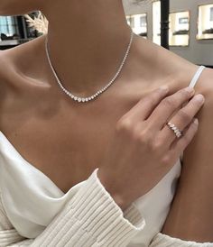 Diamond Tennis Necklace, Classy Jewelry, Jewelry Lookbook, Tennis Necklace, Tiffany And Co, Girly Jewelry, Dream Jewelry, Jewelry Inspo, Pretty Jewellery