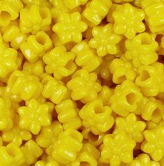 close up view of yellow candy corn kernels