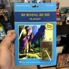 the packaging for burning bush playset