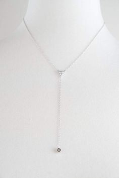 This gorgeous Multi Stone Lariat Necklace is available in 18k gold vermeil and sterling silver. The necklace can be worn on it's own or can easily be layered with other chokers and necklaces. Wear this to any occasion and be ready to shine! This item is also referred to as Y Necklace. MEASUREMENTS The length of the Multi Stone Lariat Necklace is 16 inches around the neck with a 3.5 inch drop and a cubic zirconia charm. Each necklace comes with an additional 2.5-inch extender chain to easily adju Fine Jewelry With Delicate Long Drop Chain, Fine Jewelry Lariat Necklace With Adjustable Chain, Minimalist Delicate Chain Lariat Necklace For Formal Events, Adjustable Sterling Silver Pendant Drop Necklace, Dainty Sterling Silver Backdrop Necklace With Adjustable Chain, Silver Sterling Silver Lariat Necklace In Fine Jewelry Style, White Gold Lariat Necklace With Adjustable Long Drop Chain, Silver Sterling Silver Lariat Necklace Fine Jewelry, Dainty Sterling Silver Backdrop Necklace With Delicate Chain