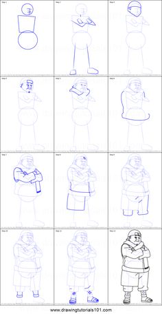 step by step instructions to draw cartoon characters