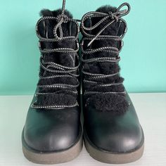 Ugg Viki Leather Waterproof Snow Winter Boots Size 7.5 Run Small! Black Wore One Time, They Run Small And Tight Shoes Ugg, Ugg Black, Snow Winter, Womens Uggs, Ugg Shoes, One Time, Winter Boots, Bootie Boots, Black Color