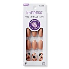 imPRESS Design Medium Press On Manicure Nails - IMPRESS NAILS AS IT WASFeaturesThe NO GLUE instant mani that is safe on natural nailsThe EASIEST manicure with pre-applied adhesive - just peel, press & goNEW & IMPROVED adhesive for up to 7-day superior holdIncludes30 Press-on NailsPrep PadMini Nail FileManicure Stick - imPRESS Design Medium Press On Manicure Nails Kiss Impress Nails, Nails With White Tips, Nails With White, White Tip Nails, Easy Manicure, French Modern, Impress Nails, White Tips, Kiss Nails