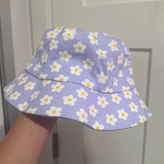 Cute Purple And Yellow Flowers Never Worn Harpy Character, Daisy Bucket Hat, White Nike Hat, Purple Bucket Hat, Green Bucket Hat, Purple And Yellow Flowers, Flower Bucket Hat, Nike Headbands, Floral Bucket Hat